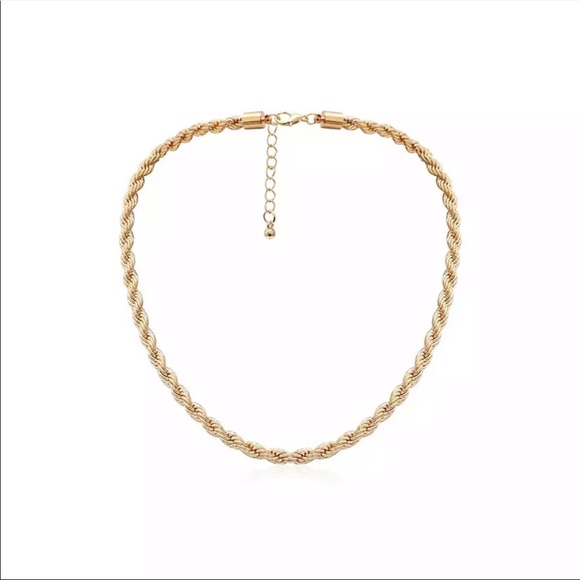 New 18k Gold Cuban Twisted Necklace - Picture 5 of 6